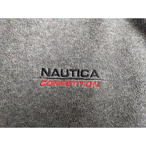 Vintage Nautica Competition Sweatshirt Gray Fleece 1/4 Zip Mock Mens Size XL - Picture 3 of 12